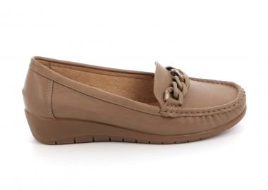 Γυναικείο Μοκασίνι Qunhui Shoes Χρώματος Καφέ A2265.K - QUNHUI SHOES - 