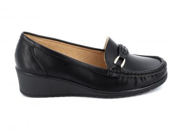 Γυναικείο Μοκασίνι Qunhui Shoes Χρώματος Μαύρο A2271.B - QUNHUI SHOES - 