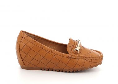 Γυναικείο Μοκασίνι Qunhui Shoes Χρώματος Μπεζ VV-A2611.B - QUNHUI SHOES - 