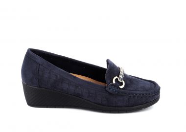 Γυναικείο Μοκασίνι Qunhui Shoes Χρώματος Μπλε VV-A2222.N - QUNHUI SHOES - 