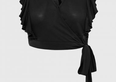 Γυναικείο μονόχρωμο cropped top - FUNKY BUDDHA - 