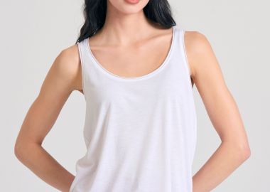Γυναικείο μονόχρωμο tank top από βισκόζη - FUNKY BUDDHA - 