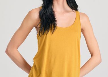 Γυναικείο μονόχρωμο tank top από βισκόζη - FUNKY BUDDHA - 