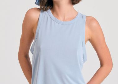Γυναικείο μονόχρωμο tank top με μοντάλ - FUNKY BUDDHA - 