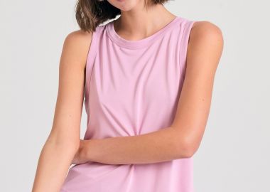 Γυναικείο μονόχρωμο tank top με μοντάλ - FUNKY BUDDHA - 