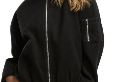 Γυναικείο Μπουφάν Bomber Faux Wool TB8107 Urban Classics Black - Urban Classics - 