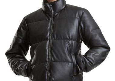 Γυναικείο Μπουφάν Puffer από Συνθετικό Δέρμα TB7073-00007 Urban Classics Black - Urban Classics - 