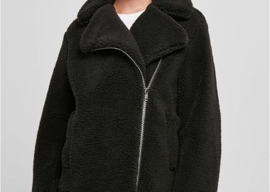 Γυναικείο Μπουφάν Sherpa Biker TB5433-00007 Urban Classics Black - Urban Classics - 