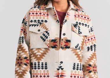 Γυναικείο overshirt πουκάμισο με pattern - FUNKY BUDDHA - 