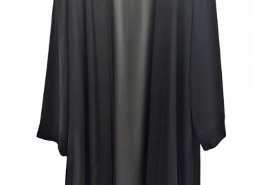 Γυναικείο πανωφόρι τούλι μαύρο bigsize - SOU - 