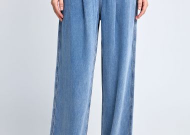 Γυναικείο παντελόνι απο lyocell με όψη denim - FUNKY BUDDHA - 