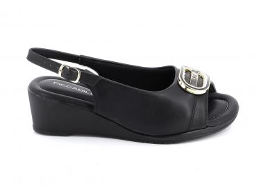 Γυναικείο Πέδιλο Piccadilly Χρώματος Μαύρο 163021-9 - PICCADILLY - 