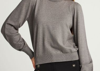 Γυναικείο πλεκτό με bishop μανίκια - FUNKY BUDDHA - 