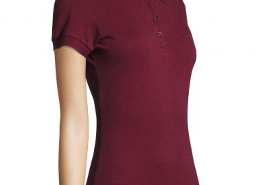 Γυναικείο πόλο πικέ Passion SOLS 11338 Burgundy -  - 