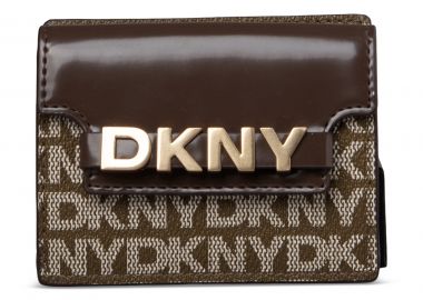 Γυναικείο Πορτοφόλι Καρτών DKNY Avril R52Z5M22-N42 Καφέ Logo - DKNY - 