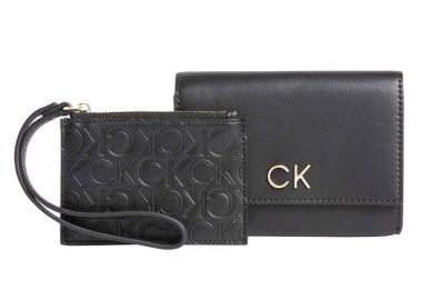 Γυναικείο Πορτοφόλι Με Εξτρα Καρτοθήκη Calvin Klein K60K611092 BAX Μαύρο - Calvin Klein - 