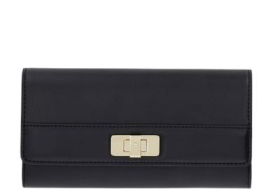 Γυναικείο Πορτοφόλι Tommy Hilfiger Large Flap AW0AW18704-BDS Μαύρο - Tommy Hilfiger - 