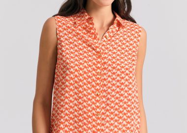 Γυναικείο πουκάμισο με all over τύπωμα - FUNKY BUDDHA - 