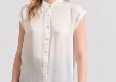 Γυναικείο πουκάμισο με λαιμό mao από βισκόζη - FUNKY BUDDHA - 