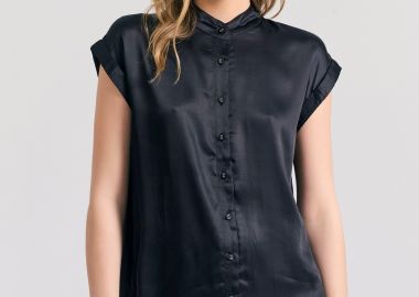 Γυναικείο πουκάμισο με λαιμό mao από βισκόζη - FUNKY BUDDHA - 