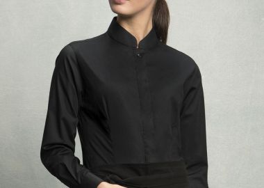 Γυναικείο πουκάμισο με μάο γιακά Bargear Bargear KK740 Black - Kustom Kit - 