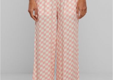 Γυναικείο Resort Παντελόνι Βισκόζη TB6218 Urban Classics lemonadepinkcheck - Urban Classics - 