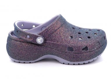 Γυναικείο Σαμπό Crocs Platform Irid Glitter Clog Ανατομικό Χρώματος Μωβ 211024-5BR - CROCS - 