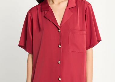 Γυναικείο σατέν πουκάμισο - FUNKY BUDDHA - 