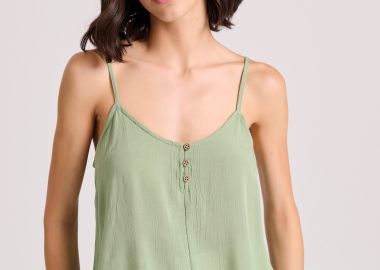 Γυναικείο shell top από βισκόζη - FUNKY BUDDHA - 