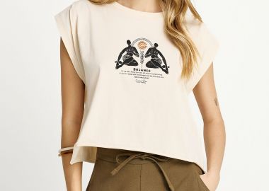 Γυναικείο t-shirt από οργανικό βαμβάκι - FUNKY BUDDHA - 