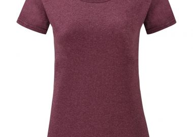 Γυναικείο T-Shirt Lady-Fit Valueweight 61-372-0 Fruit of the Loom Heather Burgundy - Fruit of the Loom - 