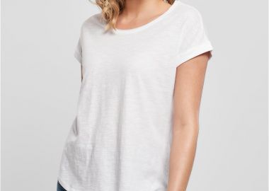 Γυναικείο T-Shirt Long Slub BY036 Build Your Brand White - BYB - 