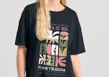 Γυναικείο t-shirt με abstract graphic τύπωμα - FUNKY BUDDHA - 