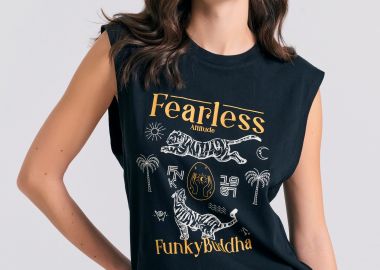 Γυναικείο t-shirt με exotic τύπωμα - FUNKY BUDDHA - 