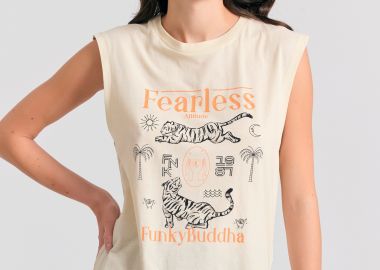 Γυναικείο t-shirt με exotic τύπωμα - FUNKY BUDDHA - 