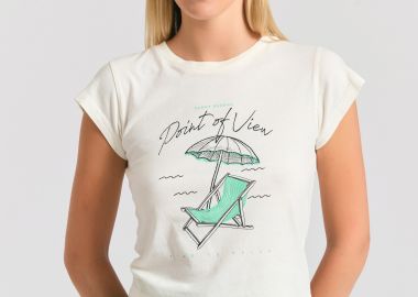 Γυναικείο t-shirt με φωτογραφικό τύπωμα - FUNKY BUDDHA - 