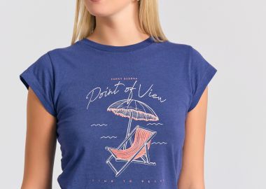 Γυναικείο t-shirt με φωτογραφικό τύπωμα - FUNKY BUDDHA - 