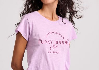 Γυναικείο t-shirt με Funky Buddha τύπωμα - FUNKY BUDDHA - 