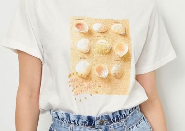 Γυναικείο t-shirt με κοχύλια - SOU - 