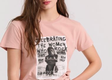 Γυναικείο t-shirt με photographic τύπωμα - FUNKY BUDDHA - 