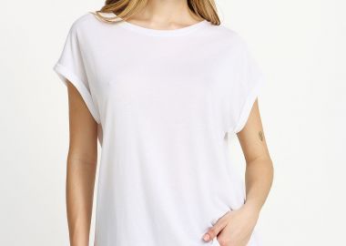 Γυναικείο t-shirt με στρογγυλή λαιμόκοψη - The basic collection - FUNKY BUDDHA - 