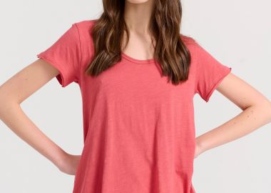 Γυναικείο t-shirt με στρογγυλή λαιμόκοψη - The essentials - FUNKY BUDDHA - 