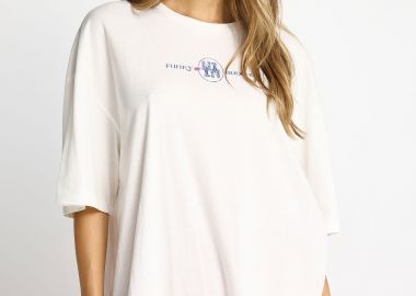 Γυναικείο t-shirt με τύπωμα στην πλάτη - FUNKY BUDDHA - 