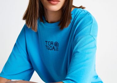 Γυναικείο t-shirt με τύπωμα στην πλάτη - FUNKY BUDDHA - 
