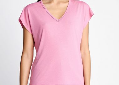 Γυναικείο t-shirt με V λαιμόκοψη - The basics collection - FUNKY BUDDHA - 