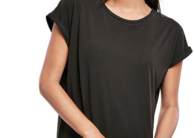 Γυναικείο T-shirt Modal Extended Shoulder TB4092 Urban Classics Black - Urban Classics - 