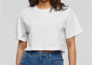 Γυναικείο T-Shirt Oversized Cropped BY264 Build Your Brand White - BYB - 