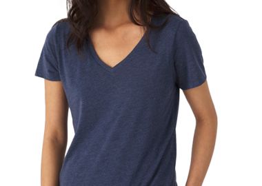 Γυναικείο T-Shirt TW058 B&C Triblend με V Λαιμόκοψη Heather Navy - B & C - 