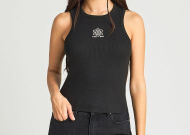 Γυναικείο tank top με κέντημα - FUNKY BUDDHA - 