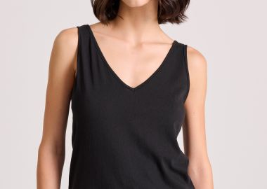 Γυναικείο tank top με raw cuts τελειώματα - FUNKY BUDDHA - 